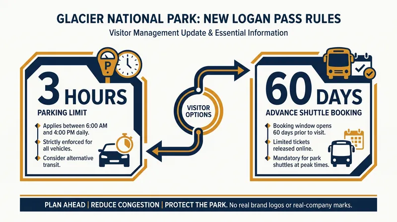 Glacier National Park has replaced its park-wide reservation system with targeted restrictions at Logan Pass.