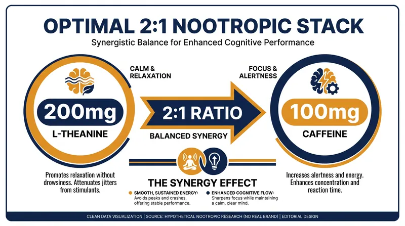Research suggests a 2:1 ratio of L-theanine to caffeine maximizes focus while minimizing side effects.