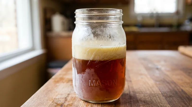 Freezing the infusion solidifies the fat, allowing it to be easily removed from the spirit.