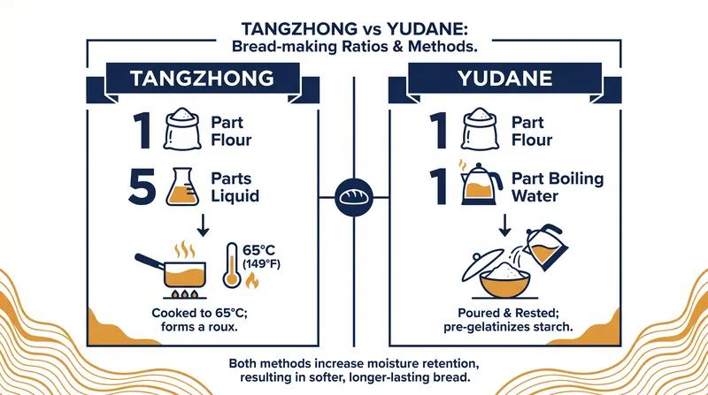 While both methods achieve starch gelatinization, they utilize different hydration ratios and preparation techniques.