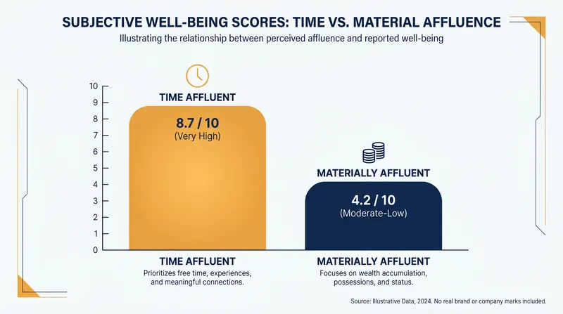 Studies consistently show that individuals who prioritize time over money report higher levels of life satisfaction.