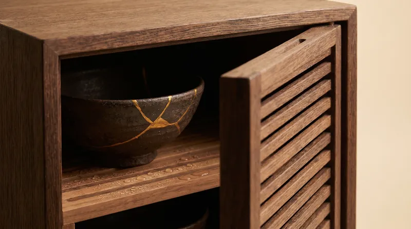 Urushi lacquer does not dry through evaporation; it hardens by absorbing oxygen and moisture in a specialized cabinet called a muro.