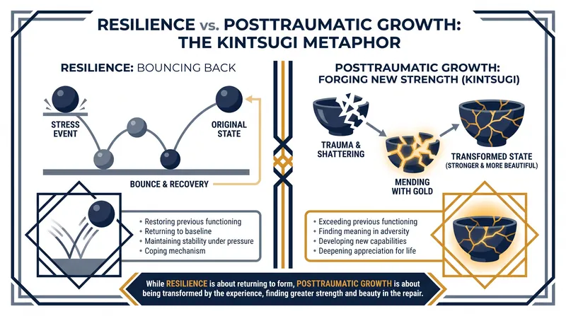 Psychologists use the kintsugi metaphor to illustrate posttraumatic growth—the concept that surviving a fracture can make a person stronger.