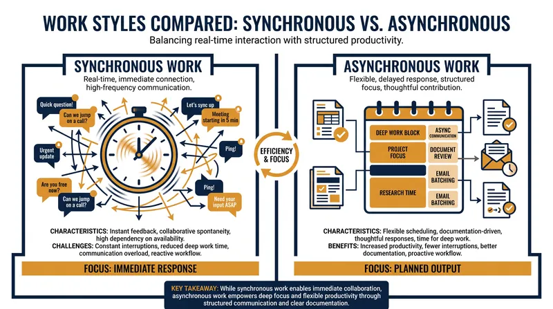 The shift from synchronous to asynchronous workflows requires replacing real-time chat with rigorous documentation.