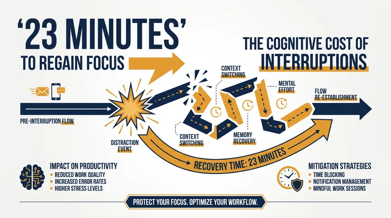 The concept of 'attention residual' highlights the hidden cost of constant workplace interruptions.
