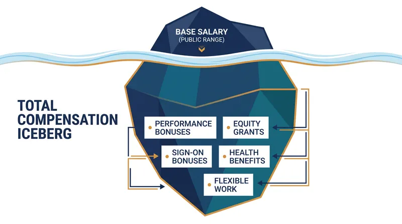 Even when base salary ranges are fixed, candidates can negotiate significant value through total compensation elements.