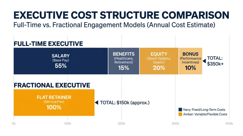 Fractional hiring allows companies to access elite talent without the overhead of traditional executive compensation.