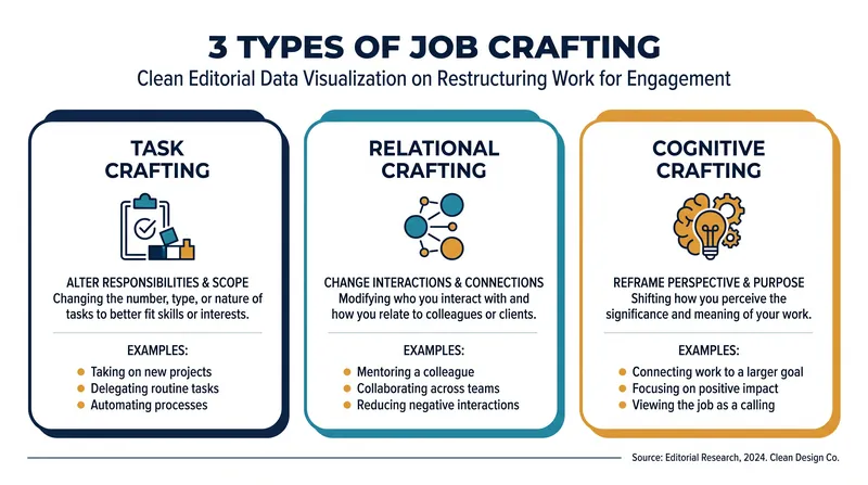 The three primary methods employees use to redesign their work experience.