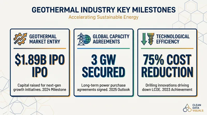 The geothermal sector has seen record-breaking capital inflows and massive corporate procurement deals in 2026.