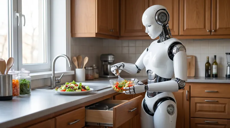 End-to-end learning allows robots to develop unprogrammed, human-like efficiencies.