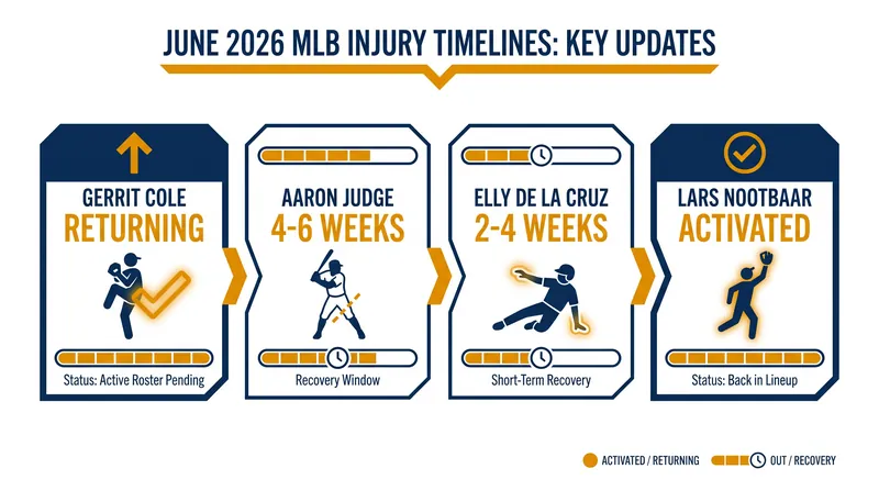 Key injury return timelines shifting the competitive landscape in early June.