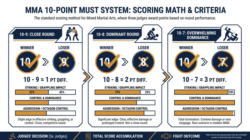 The winner of the round must receive 10 points, while the loser receives 9 or fewer.