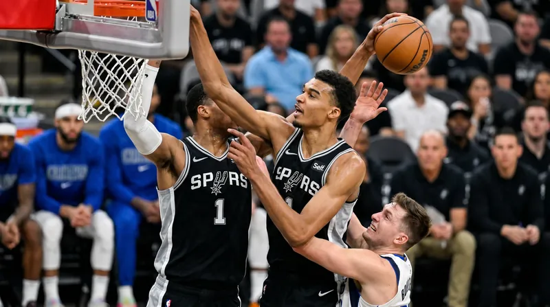 Victor Wembanyama has anchored the Spurs' defense, averaging 3.5 blocks per game in the postseason.