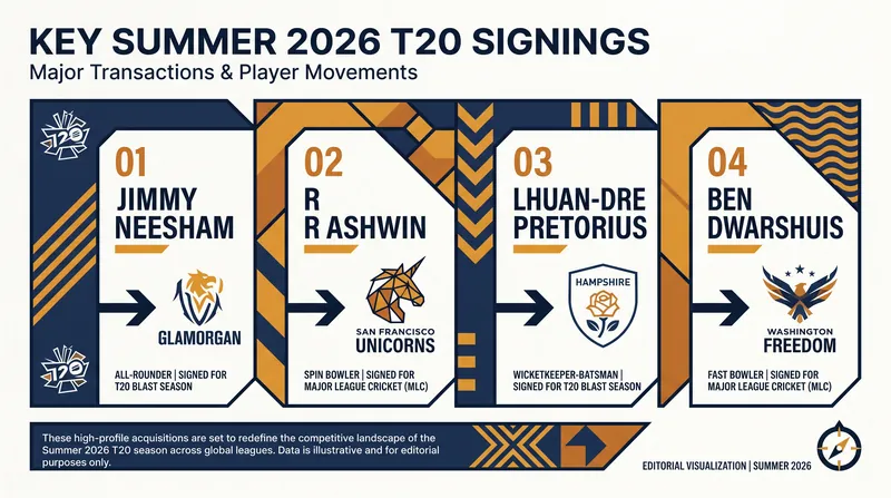 Major international signings across the UK and US for the summer 2026 season.
