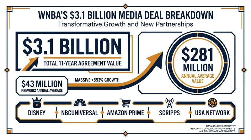 The new 11-year media rights package represents a 6.5-times increase in annual broadcast revenue for the league.