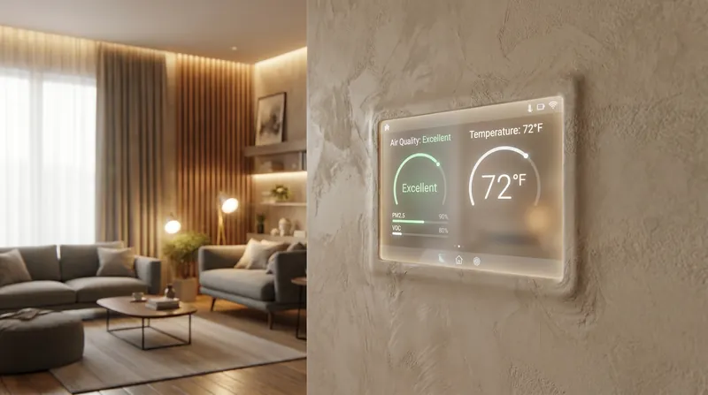 Advanced environmental sensors monitor and adjust indoor air quality autonomously.