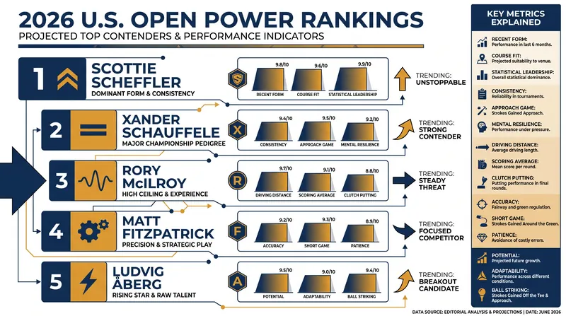 The top five contenders heading into the season's third major championship.