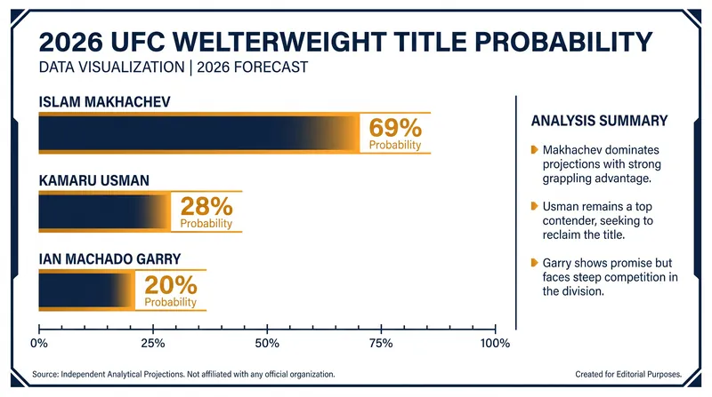 Prediction markets heavily favor Islam Makhachev to retain his welterweight crown through the end of the year.