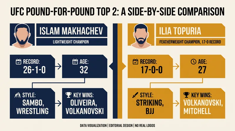 Makhachev and Topuria currently sit atop the sport's pound-for-pound rankings.