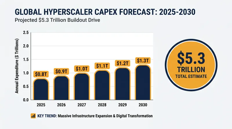 Tech giants are expected to spend over $5 trillion on infrastructure by 2030, driving unprecedented demand for specialized real estate.