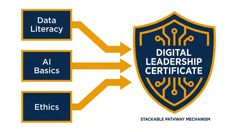 How it works: Individual skill modules stack together to form comprehensive professional certifications.
