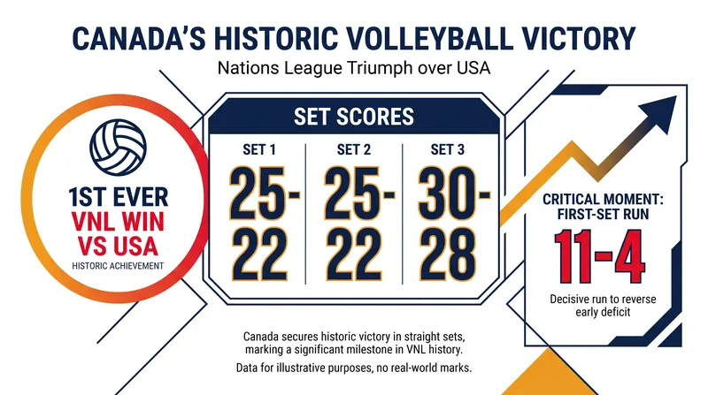 Canada secured the sweep after mounting a massive comeback in the opening set.