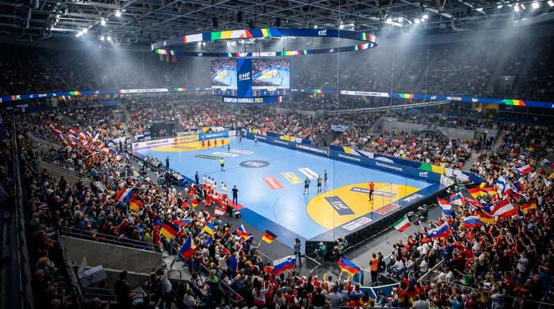 The LANXESS arena in Cologne prepares to host the men's TruckScout24 EHF FINAL4.