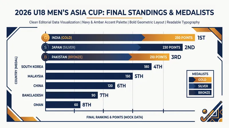 India, Japan, and Pakistan secured the podium finishes at the 2026 tournament.