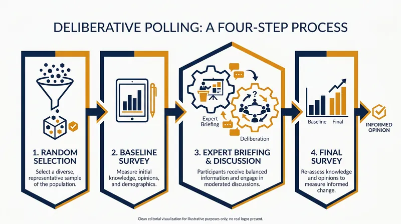 The core mechanism of a deliberative mini-public.