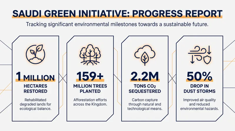 The Saudi Green Initiative has rapidly accelerated its restoration targets since launching in 2021.
