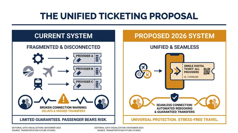 The European Commission's proposal would mandate single-ticket bookings across different national operators.