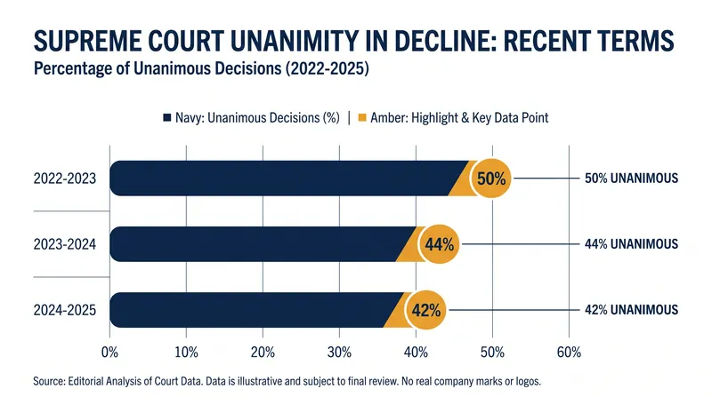 Unanimity has remained a consistent feature of the Court's output over recent years.