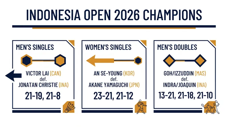 Final results from Championship Sunday at the Istora Senayan.