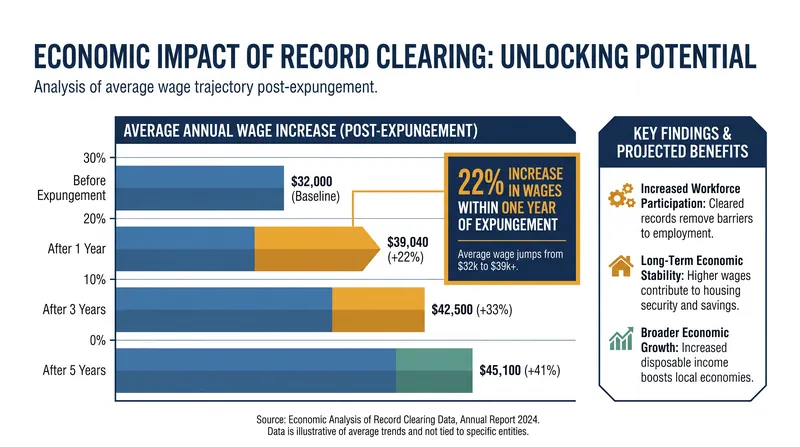 Clearing a criminal record has an immediate and measurable impact on individual earning potential.