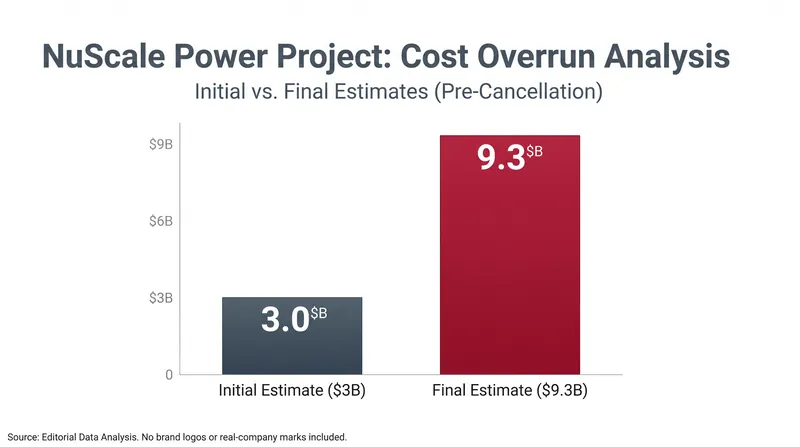 The cancellation of NuScale's flagship project highlighted the economic risks still facing first-of-a-kind SMR deployments.