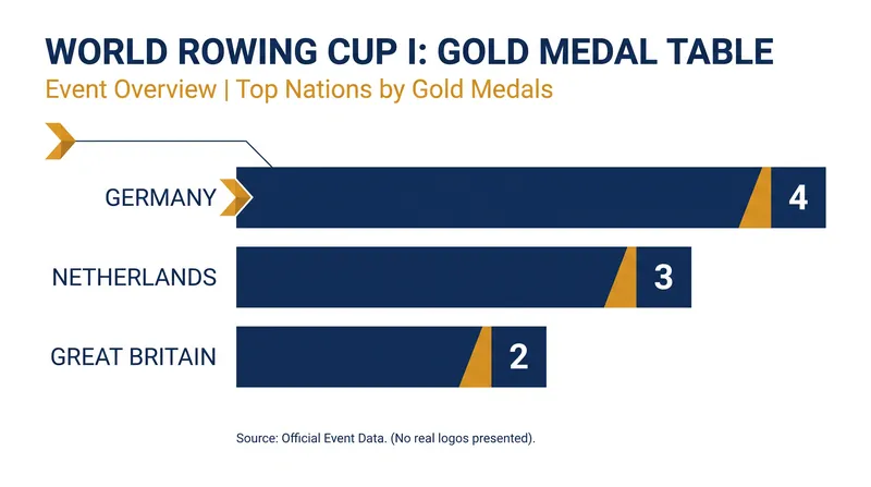Germany topped the gold medal table in Seville, driven by dominant performances in the single and quadruple sculls.