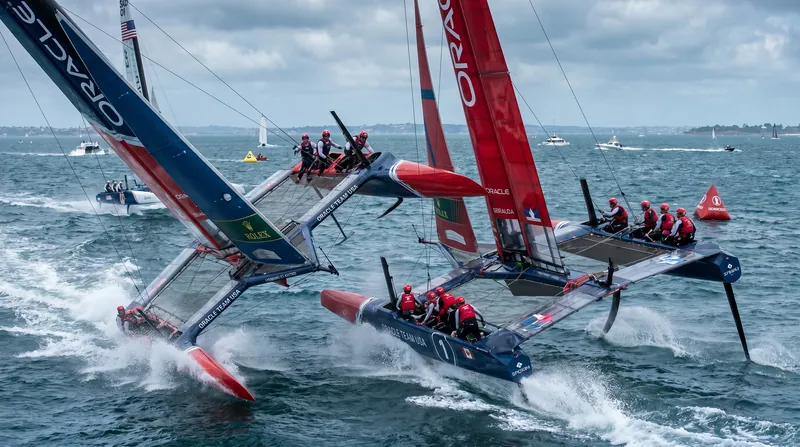 A dramatic collision at the start of Race 3 knocked the U.S., Italy, and Brazil out of contention.