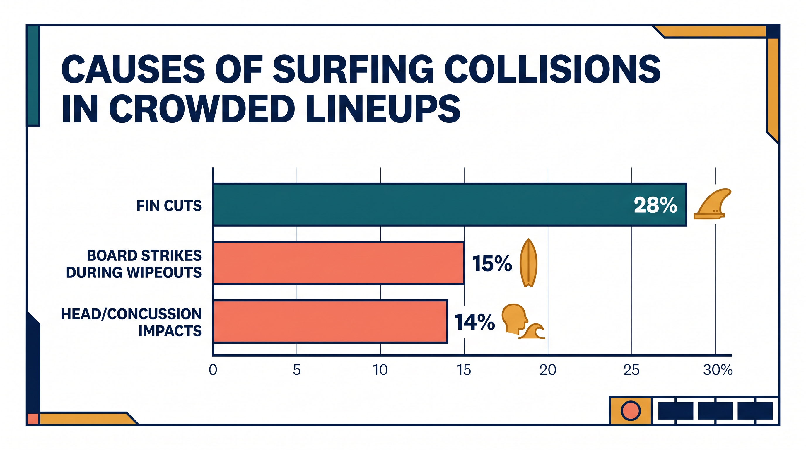 A 2026 UNSW study highlights the most common injuries caused by crowded surf lineups.