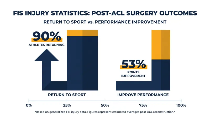 While most athletes return to competition after an ACL tear, nearly half fail to improve their performance rankings.