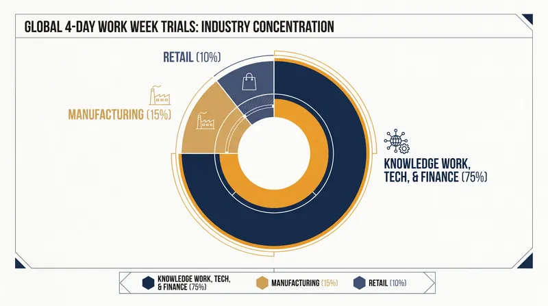 The vast majority of current evidence is concentrated in white-collar, desk-based industries.