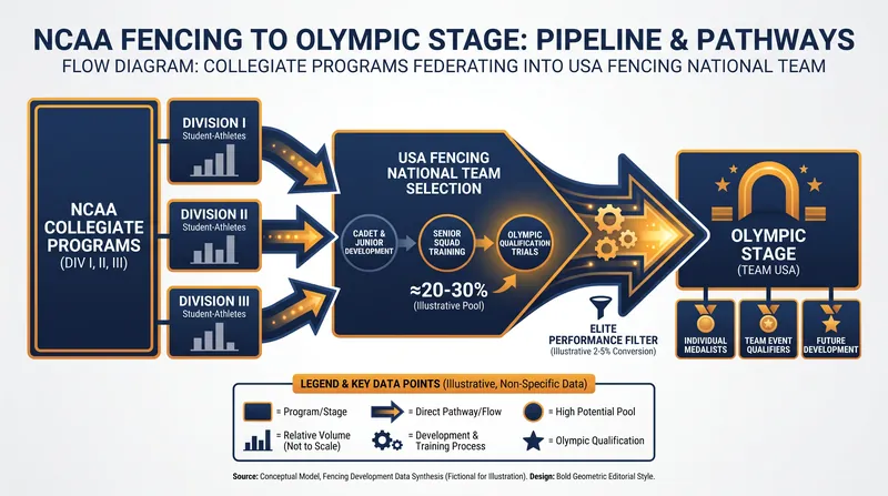 The NCAA ecosystem serves as a powerful incubator for international fencing talent.