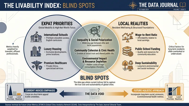 Major indices often measure the availability of premium amenities while missing the economic realities facing local residents.