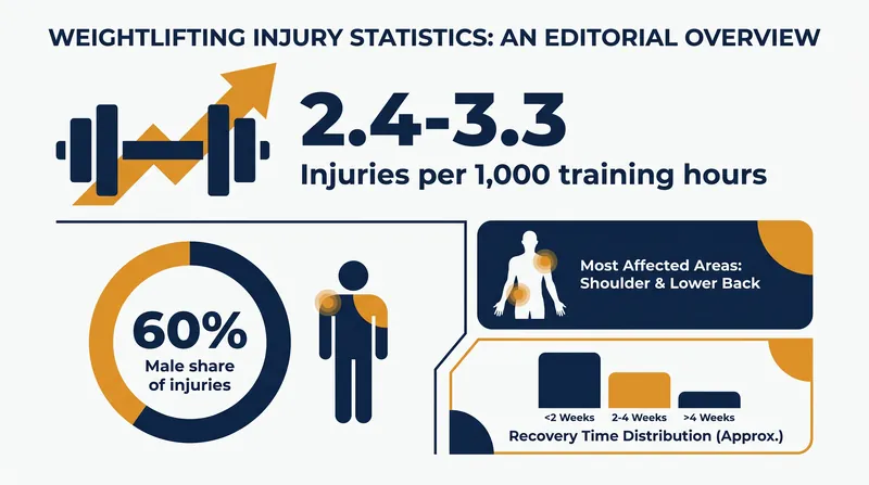 Sports medicine data highlights the cumulative toll of Olympic weightlifting on the body.