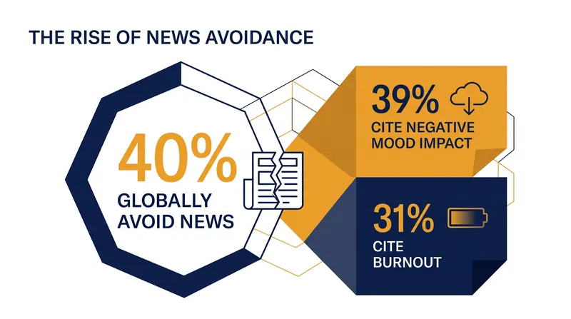 Global news avoidance has reached record highs, driven largely by the emotional toll of negative reporting.