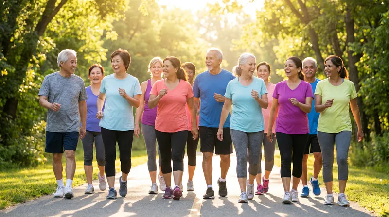 For adults over 60, the maximum longevity benefits of walking are reached at just 6,000 to 8,000 steps per day.