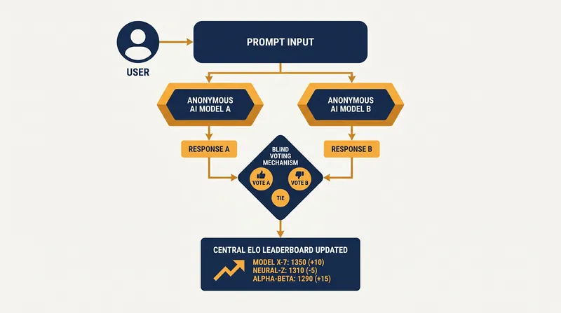 The Chatbot Arena uses blind A/B testing to generate an Elo rating based purely on human preference.