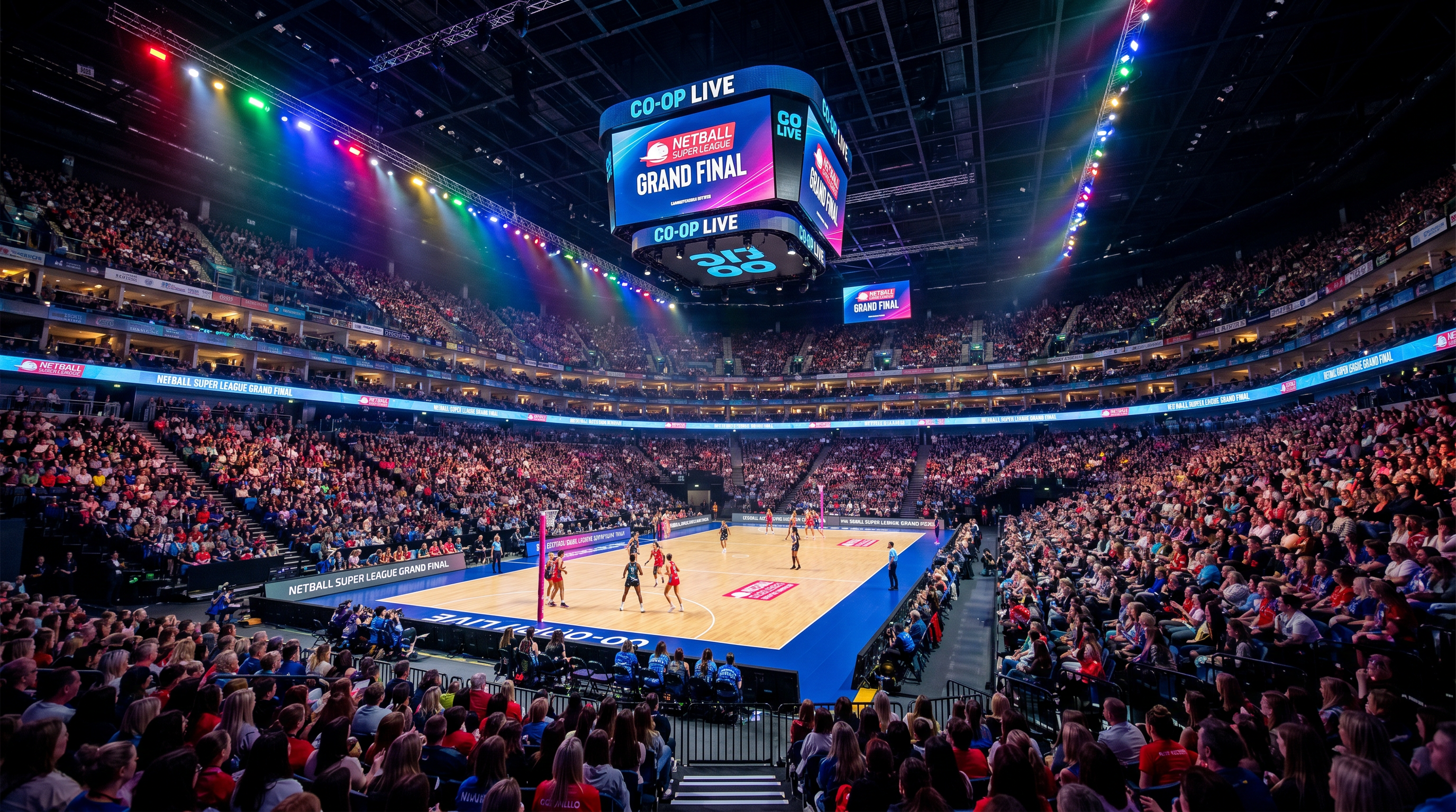 The UK's Netball Super League Grand Final will be held at the state-of-the-art Co-op Live arena in Manchester.