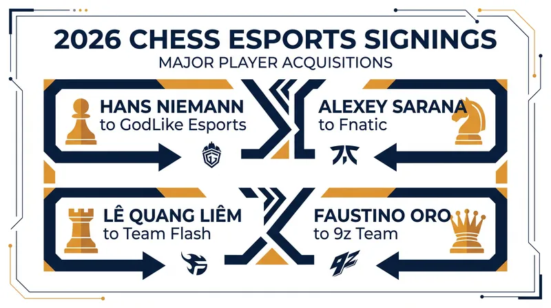 Several top grandmasters and prodigies signed with major gaming organizations in the spring of 2026.