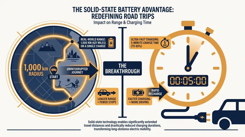 With 1,000-kilometer ranges and five-minute charge times, solid-state batteries aim to make range anxiety obsolete.