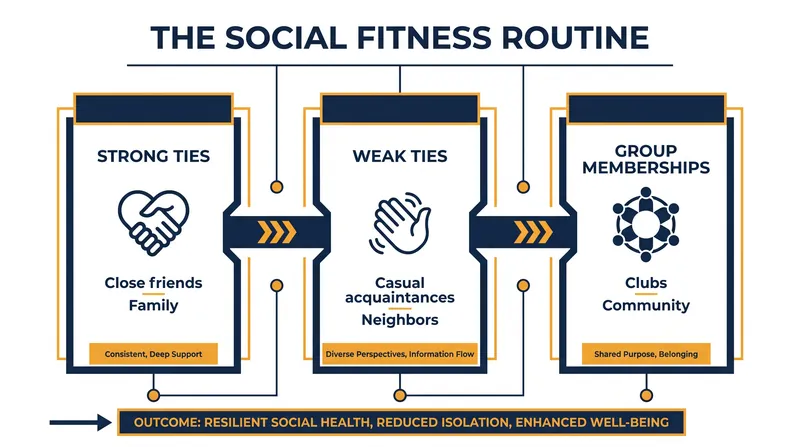 A healthy social diet requires a mix of deep intimate bonds, casual daily interactions, and group identities.